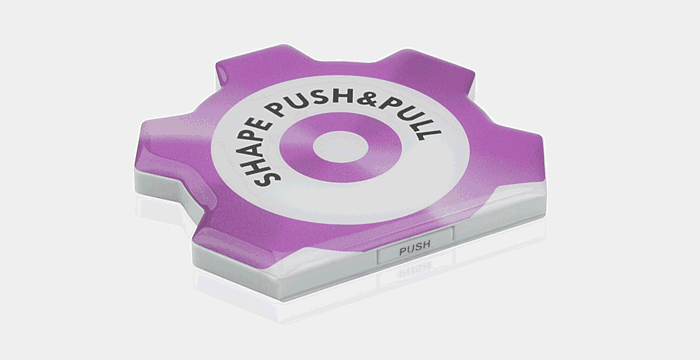USB Shapes Push & Pull with Cog Shape Logo
