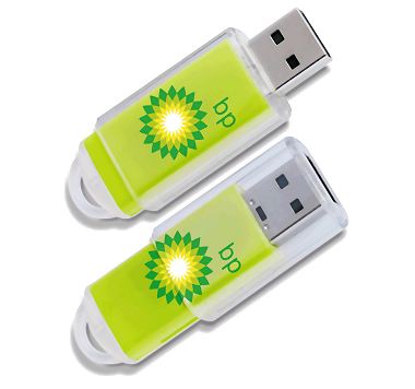 USB Stick Slider Crystal version with transparent sleeve