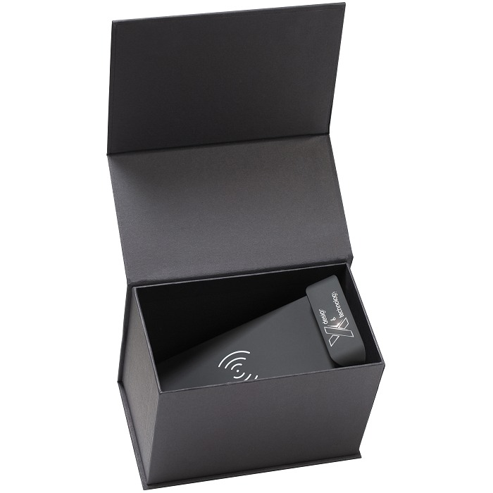 Wireless charging stand in a black gift box