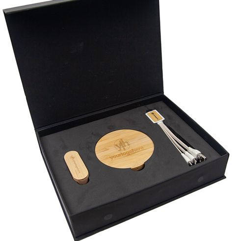 Wooden Slim XL Promotional Tech Gift Set